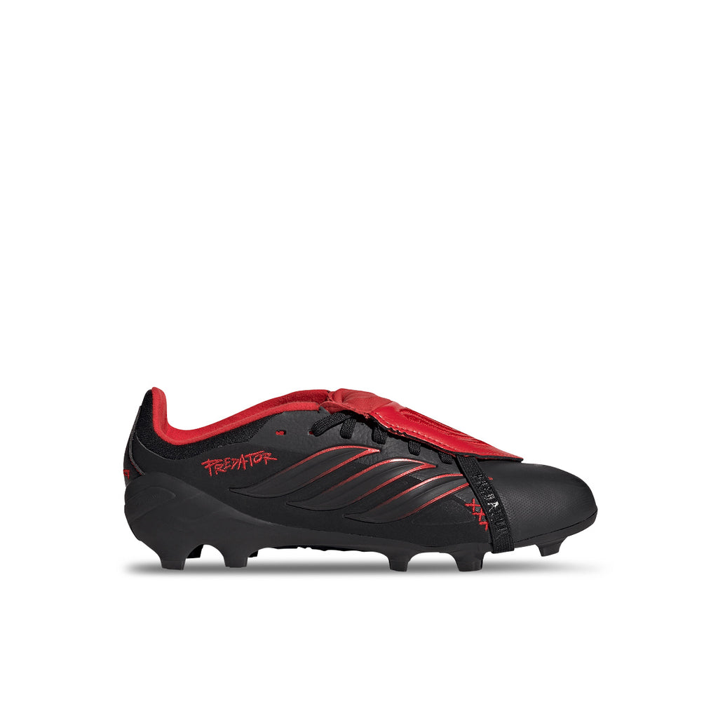 ADIDAS PREDATOR LEATHER TECH ELITE FT FG J - CORE BLACK/CORE BLACK/CORE BLACK