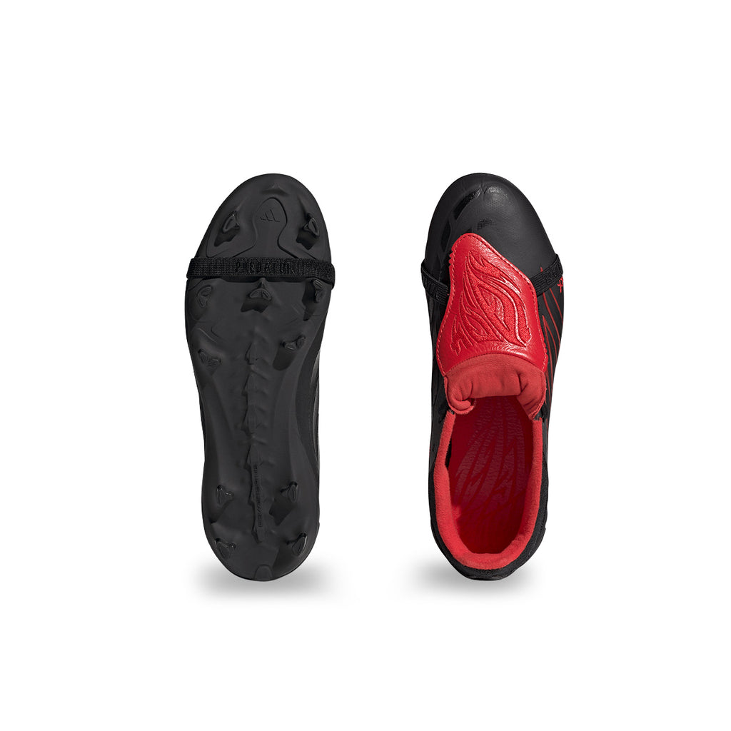 ADIDAS PREDATOR LEATHER TECH ELITE FT FG J - CORE BLACK/CORE BLACK/CORE BLACK
