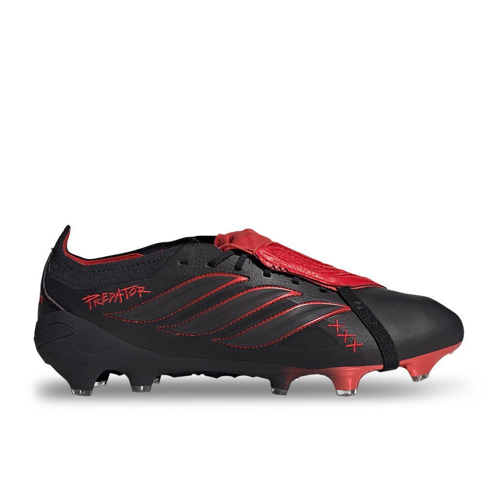 ADIDAS PREDATOR LEATHER TECH ELITE FT FG - CORE BLACK/CORE BLACK/VIVID RED
