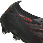 ADIDAS PREDATOR LEATHER TECH ELITE FT FG - CORE BLACK/CORE BLACK/VIVID RED