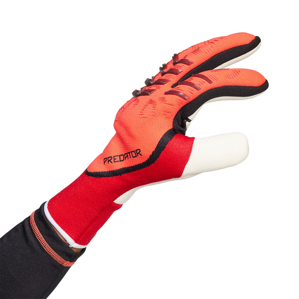 ADIDAS PREDATOR PRO FINGERSAVE GLOVES - LUCID RED/BLACK/PURE RUBY