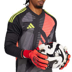 ADIDAS PREDATOR PRO FINGERSAVE GLOVES - LUCID RED/BLACK/PURE RUBY