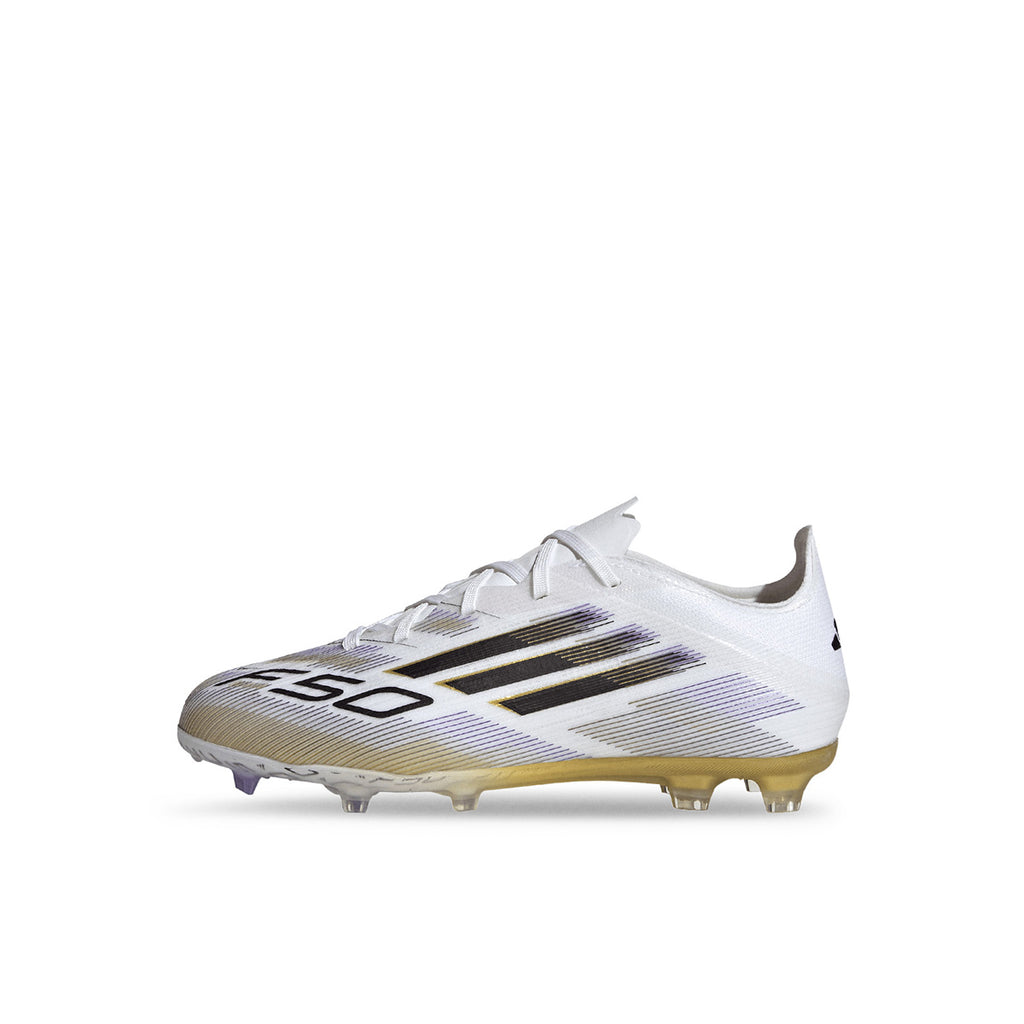 ADIDAS F50 ELITE FG J - FTWR WHITE/CORE BLACK/GOLD MET