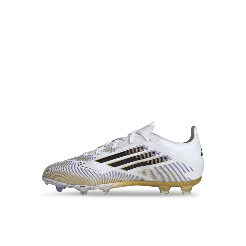 ADIDAS F50 ELITE FG J - FTWR WHITE/CORE BLACK/GOLD MET