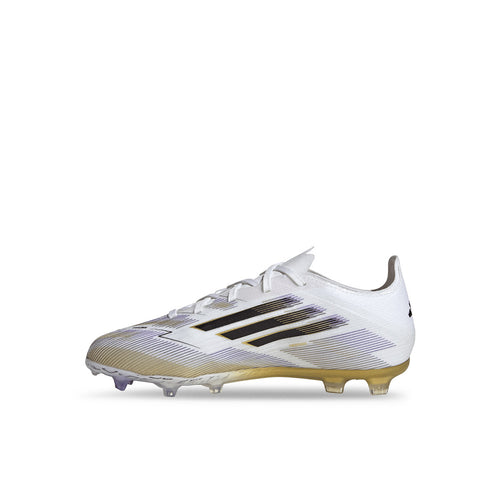 ADIDAS F50 ELITE FG J - FTWR WHITE/CORE BLACK/GOLD MET