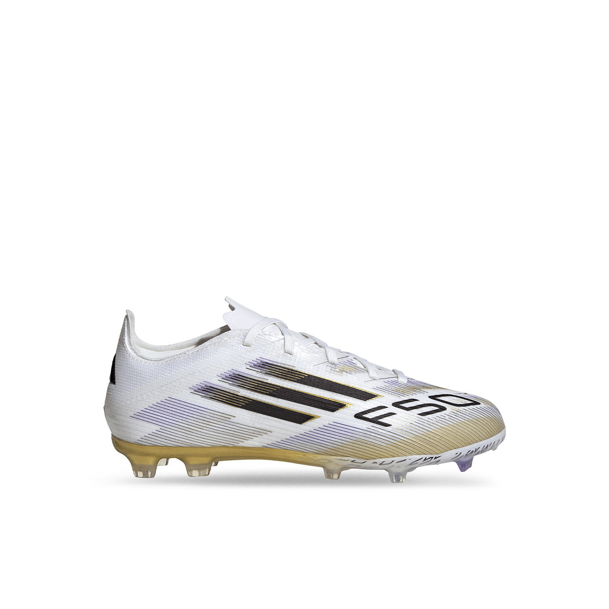 ADIDAS F50 ELITE FG J - FTWR WHITE/CORE BLACK/GOLD MET