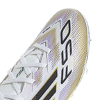 ADIDAS F50 ELITE FG J - FTWR WHITE/CORE BLACK/GOLD MET