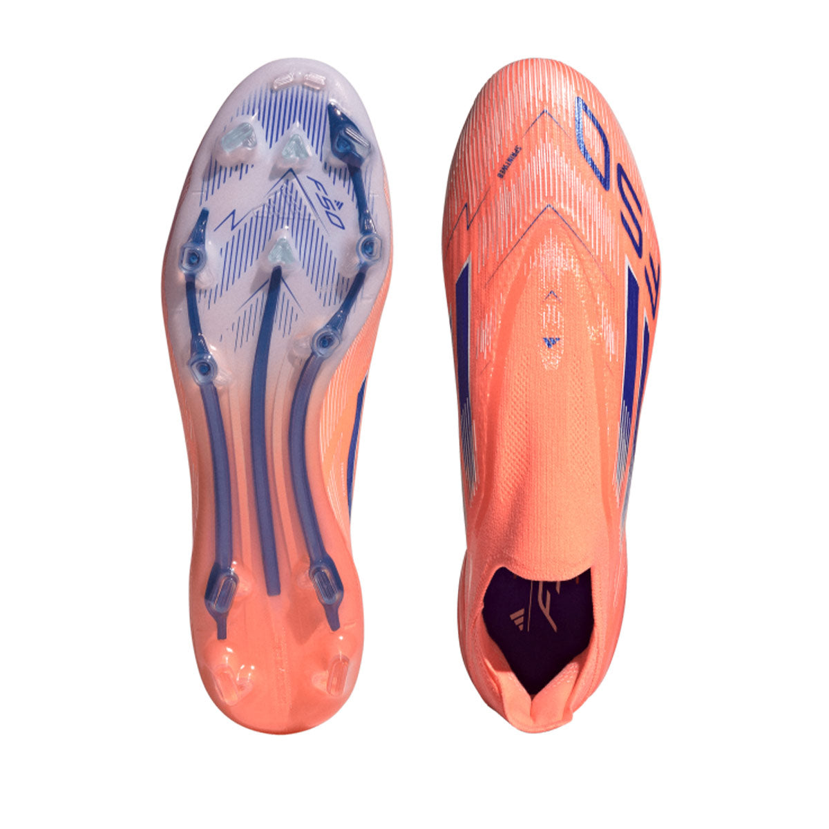 ADIDAS F50 ELITE LACELESS FG - BEAM ORANGE/LUCID BLUE/FTWR WHITE