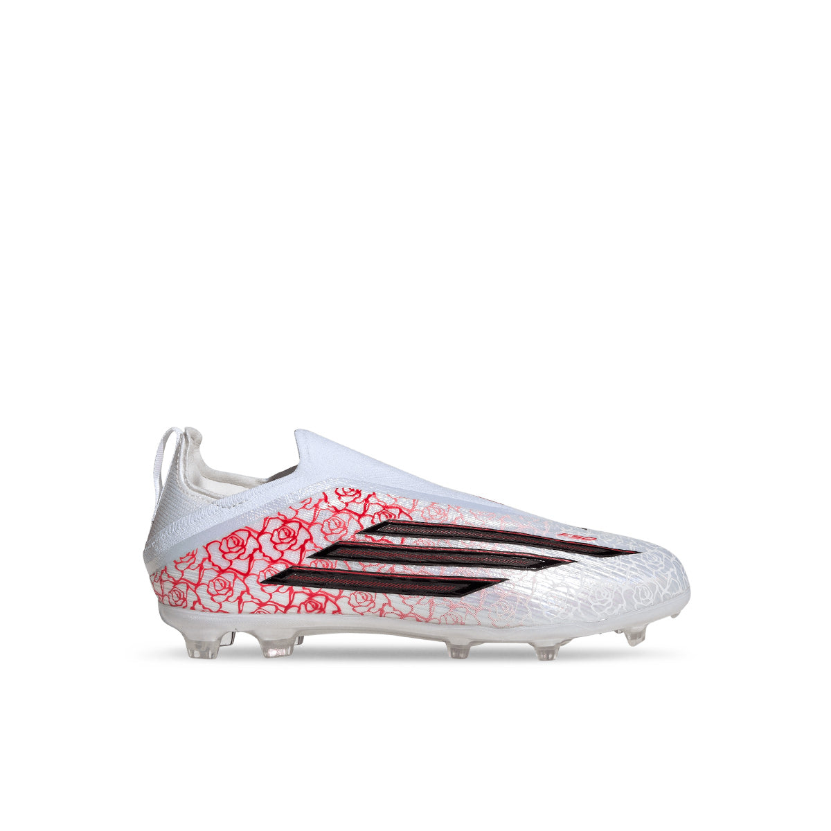 ADIDAS F50 LAMINE YAMAL ELITE LACELESS FG J - FTWR WHITE/CORE BLACK/LUCID RED