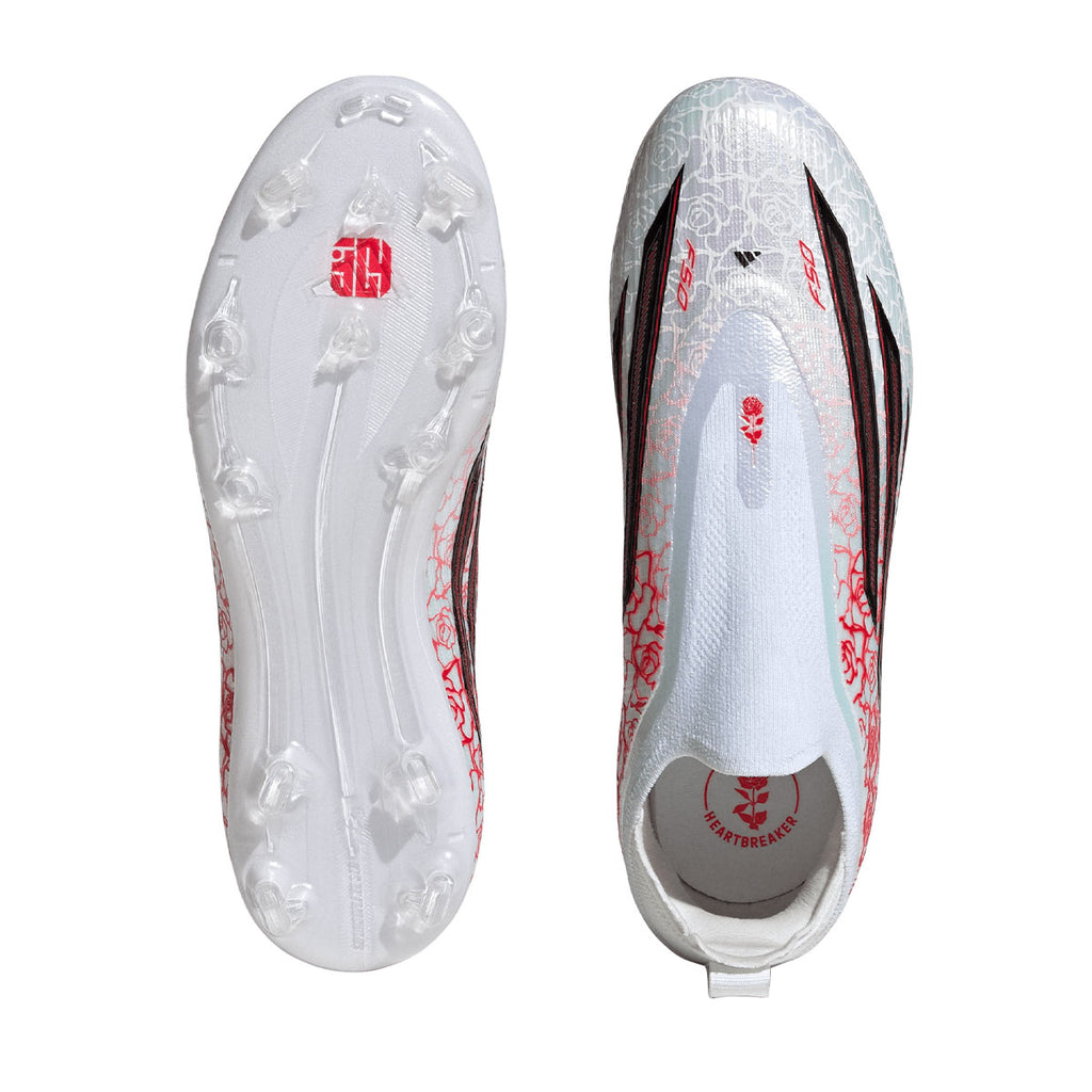 ADIDAS F50 LAMINE YAMAL ELITE LACELESS FG J - FTWR WHITE/CORE BLACK/LUCID RED