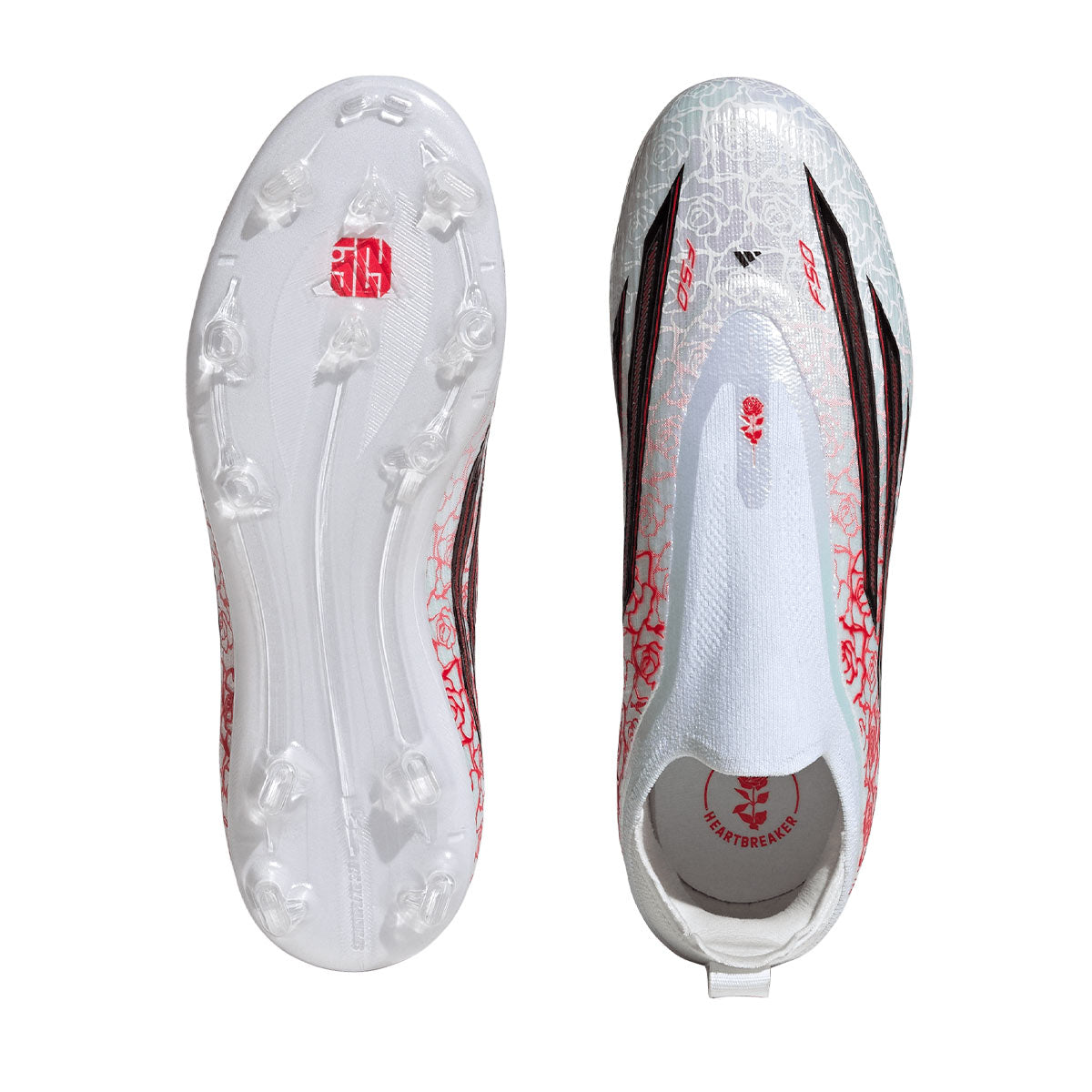 ADIDAS F50 LAMINE YAMAL ELITE LACELESS FG J - FTWR WHITE/CORE BLACK/LUCID RED
