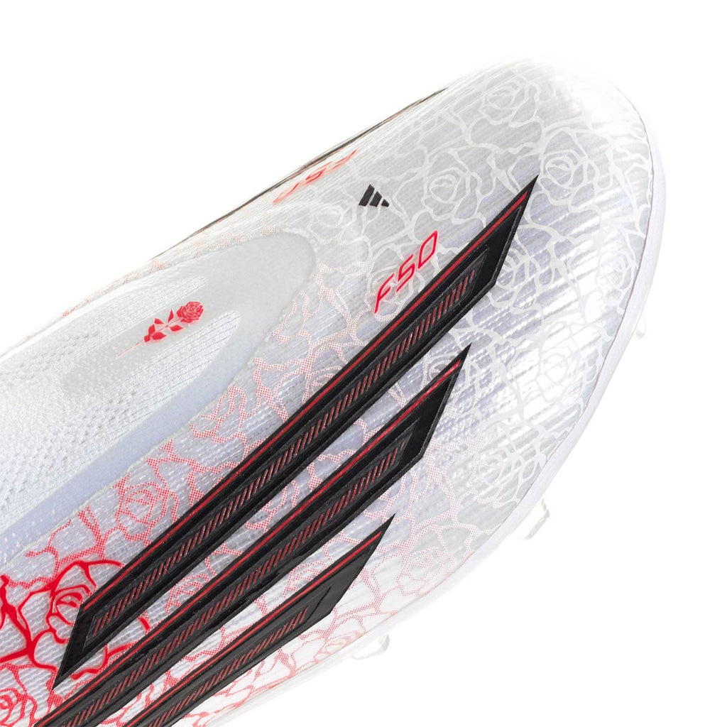 ADIDAS F50 LAMINE YAMAL ELITE LACELESS FG J - FTWR WHITE/CORE BLACK/LUCID RED