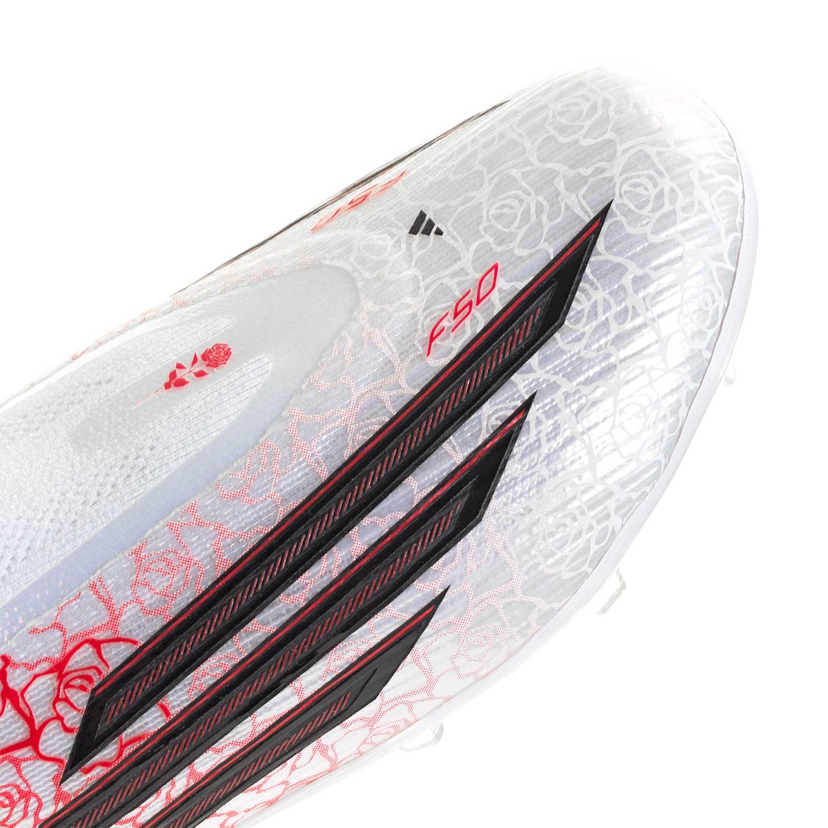 ADIDAS F50 LAMINE YAMAL ELITE LACELESS FG J - FTWR WHITE/CORE BLACK/LUCID RED