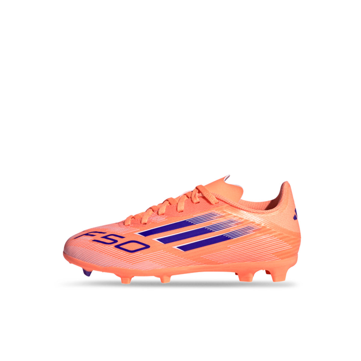 ADIDAS F50 LEAGUE FG/MG J - BEAM ORANGE/LUCID BLUE/FTWR WHITE
