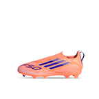 ADIDAS F50 LEAGUE LACELESS FG/MG J - BEAM ORANGE/LUCID BLUE/FTWR WHITE