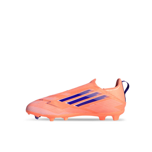 ADIDAS F50 LEAGUE LACELESS FG/MG J - BEAM ORANGE/LUCID BLUE/FTWR WHITE