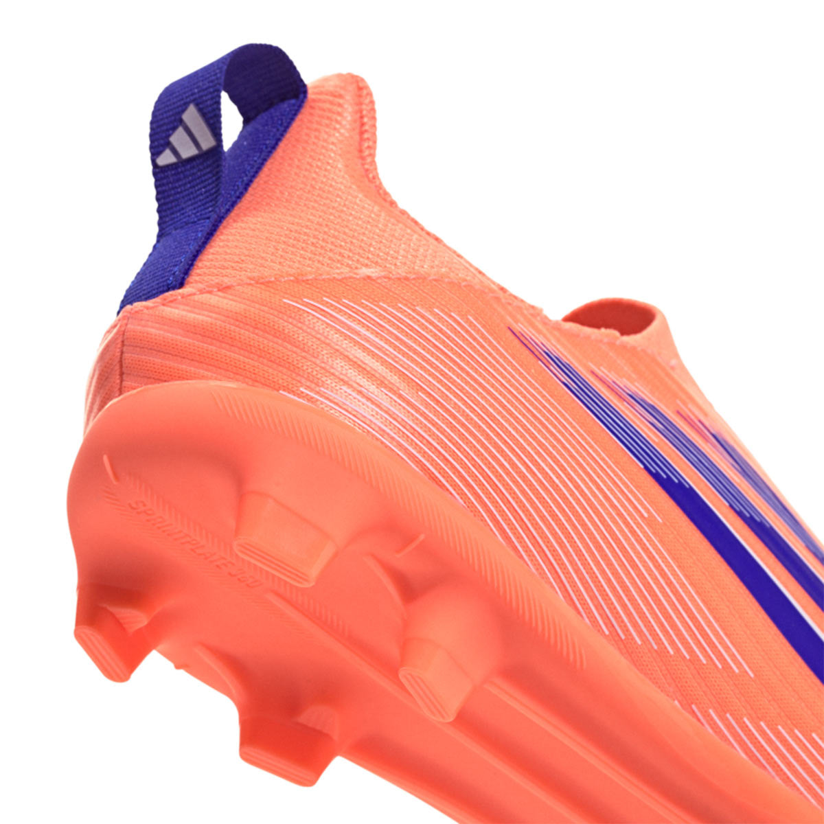 ADIDAS F50 LEAGUE LACELESS FG/MG J - BEAM ORANGE/LUCID BLUE/FTWR WHITE