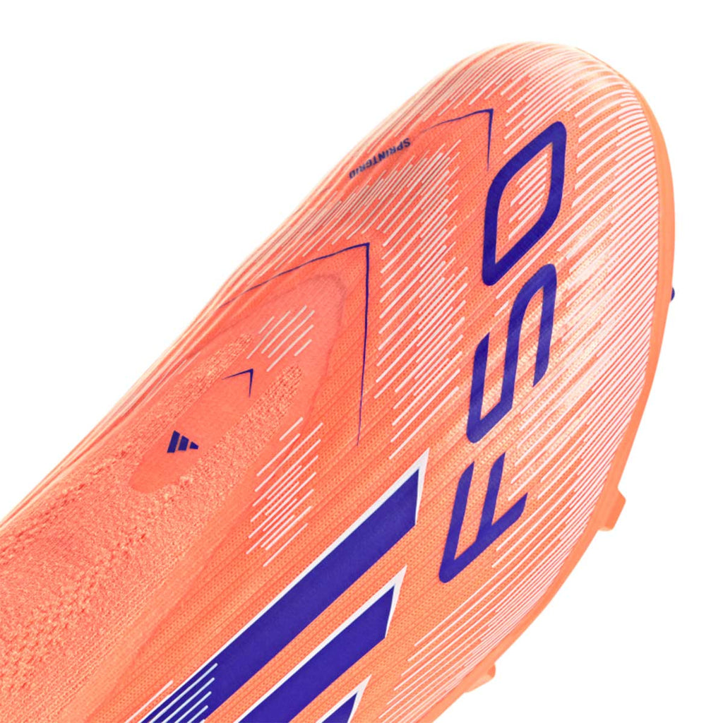 ADIDAS F50 LEAGUE LACELESS FG/MG J - BEAM ORANGE/LUCID BLUE/FTWR WHITE