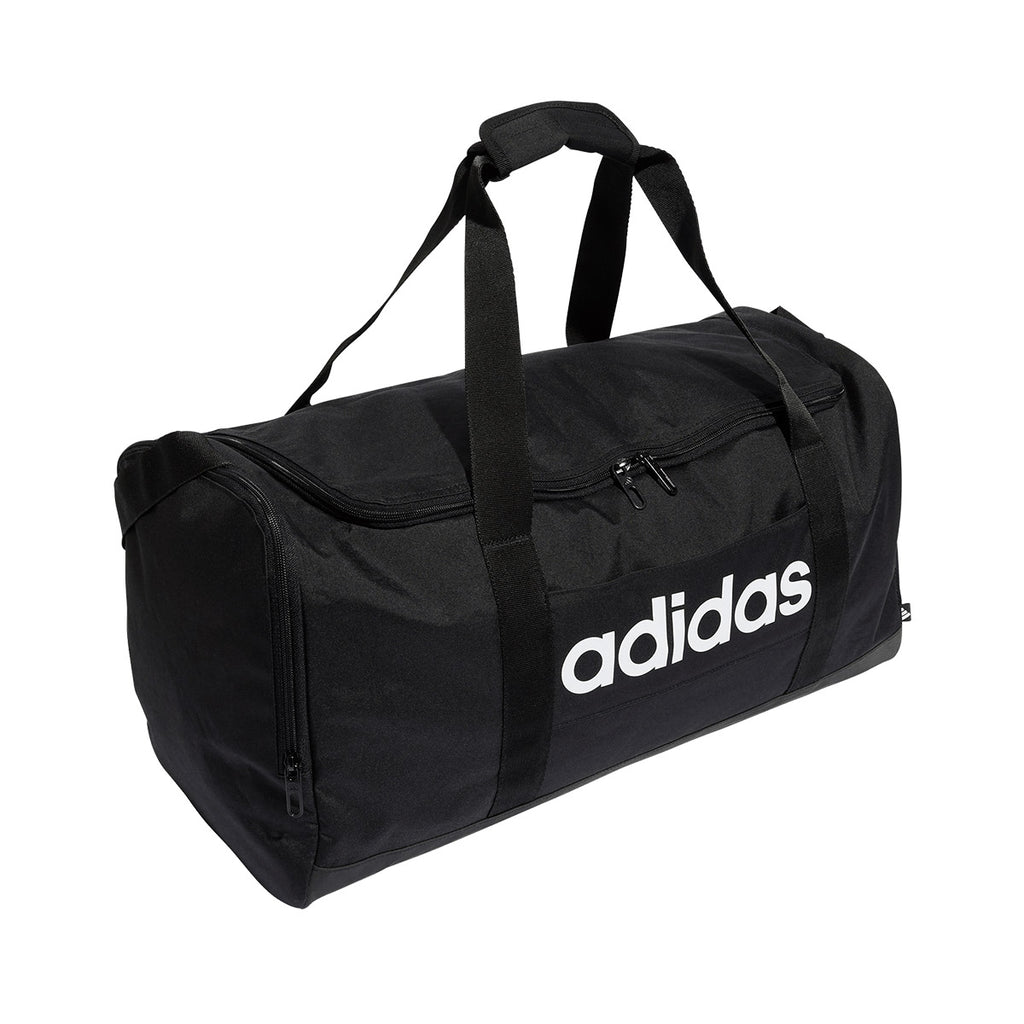 ADIDAS LINEAR DUFFEL MEDIUM - BLACK/BLACK/WHITE