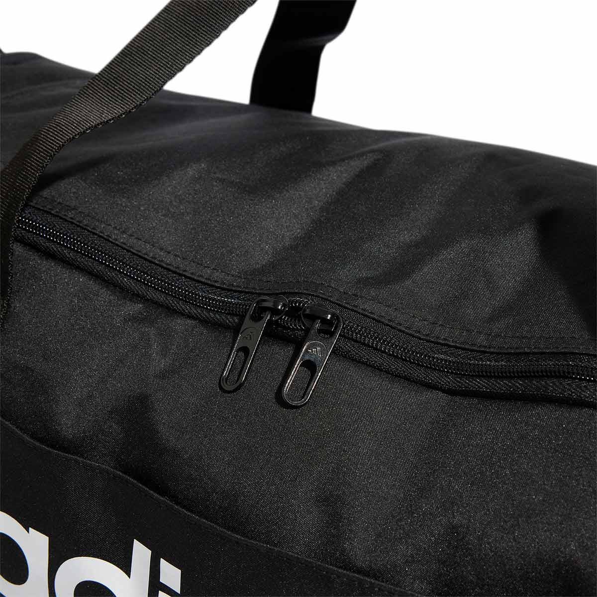 ADIDAS LINEAR DUFFEL MEDIUM - BLACK/BLACK/WHITE