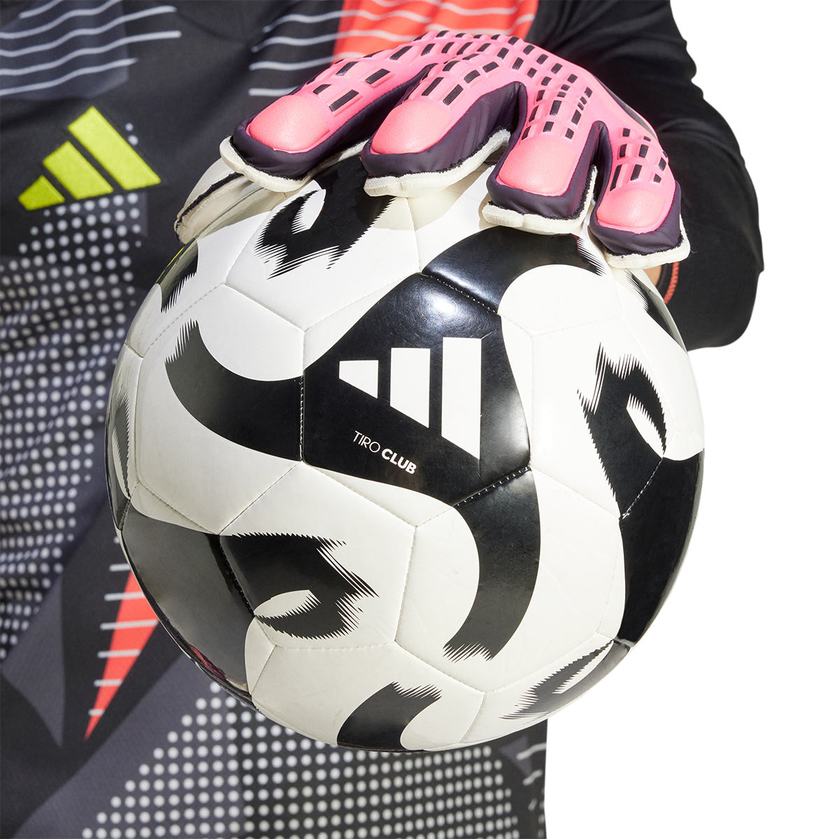 ADIDAS PREDATOR MATCH FINGERSAVE GLOVES - TURBO/AURORA BLACK/TURBO