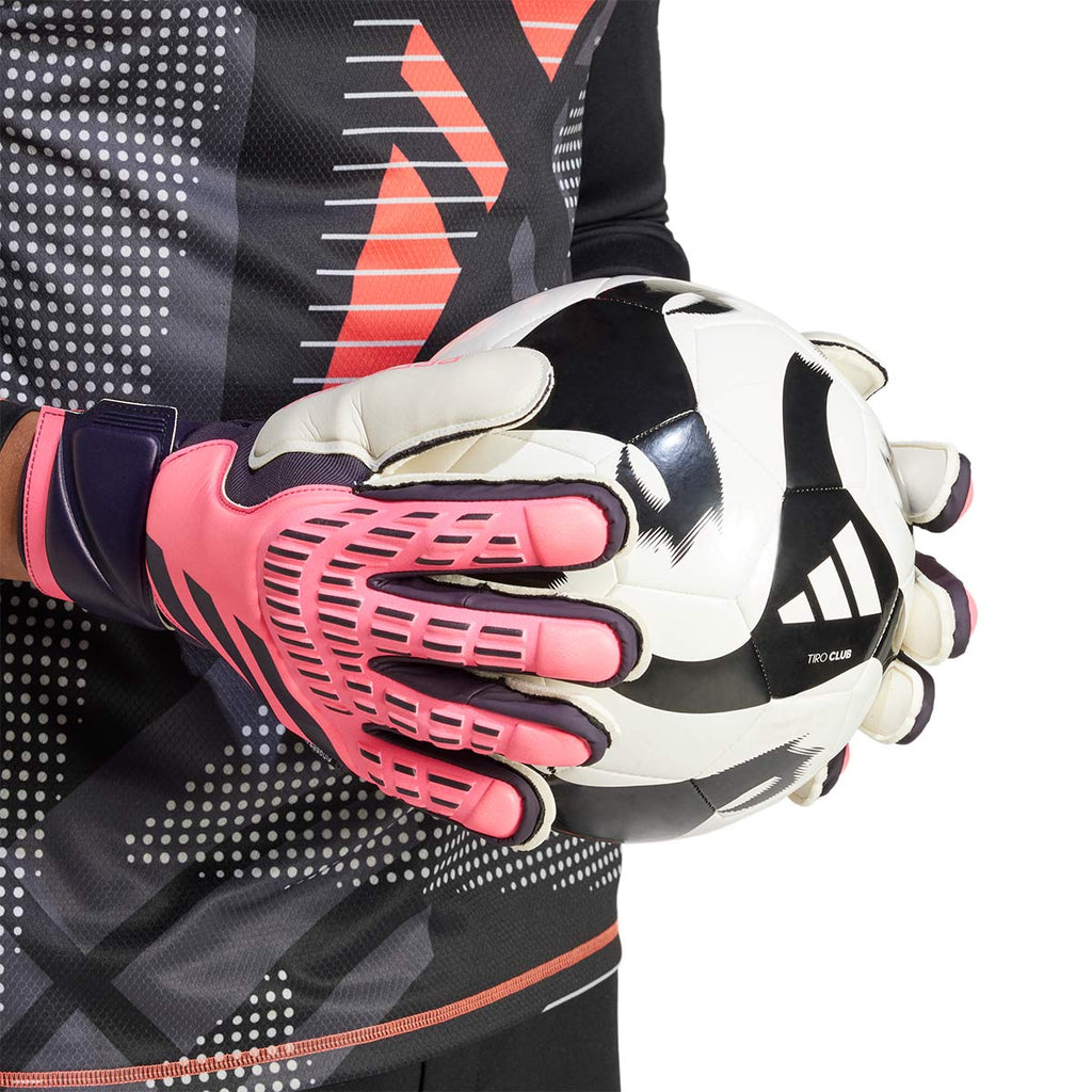 ADIDAS PREDATOR MATCH FINGERSAVE GLOVES - TURBO/AURORA BLACK/TURBO