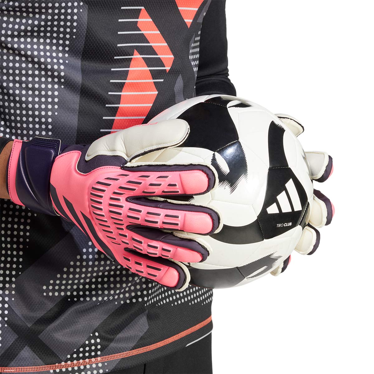 ADIDAS PREDATOR MATCH FINGERSAVE GLOVES - TURBO/AURORA BLACK/TURBO