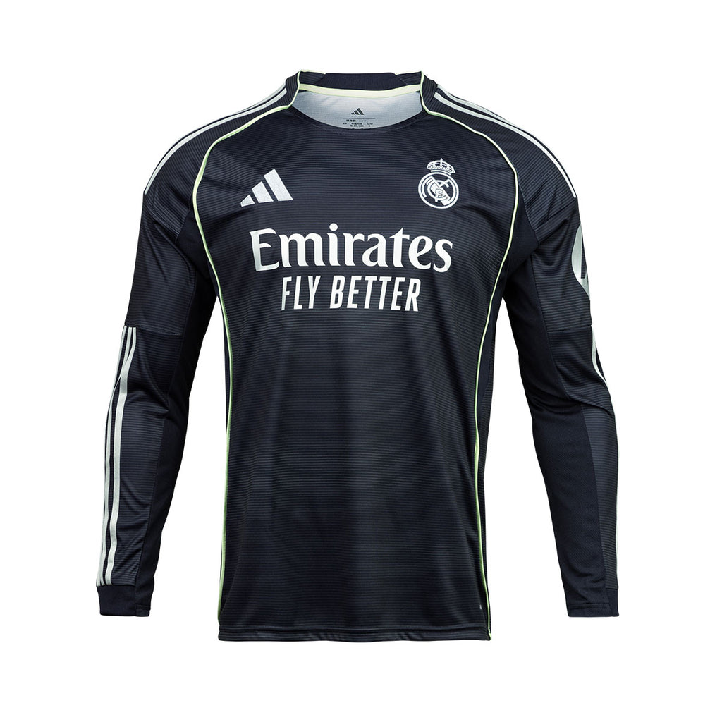 ADIDAS REAL MADRID 2025/2026 AWAY REPLICA LONG SLEEVE JERSEY - LEGEND INK