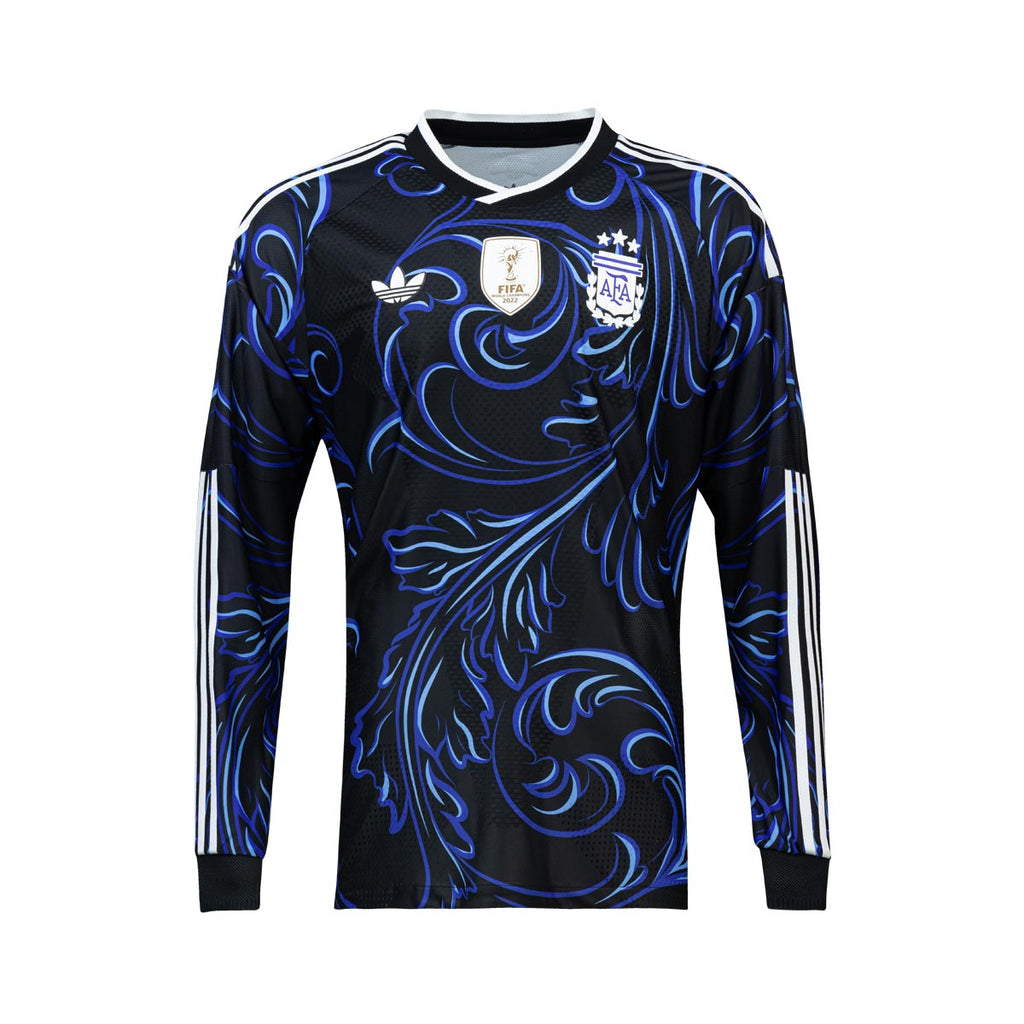 ADIDAS ARGENTINA 2026 AWAY PLAYER LONG SLEEVE JERSEY - BLACK/LUCID BLUE/BLUE BURST