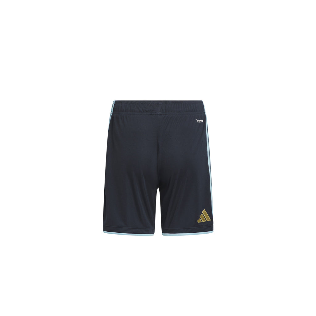 ADIDAS ARGENTINA 2026 HOME KIDS SHORTS - NIGHT NAVY/ICEY BLUE