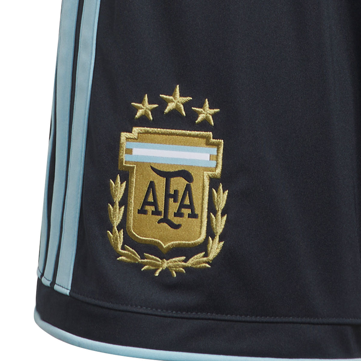 ADIDAS ARGENTINA 2026 HOME KIDS SHORTS - NIGHT NAVY/ICEY BLUE