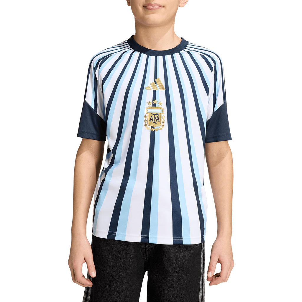 ADIDAS ARGENTINA 2026 HOME KIDS PRE SHIRT - WHITE