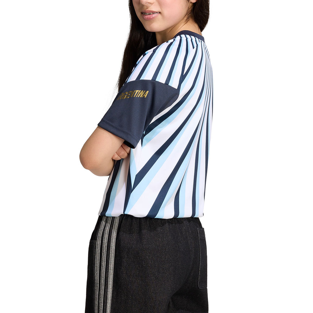 ADIDAS ARGENTINA 2026 HOME KIDS PRE SHIRT - WHITE