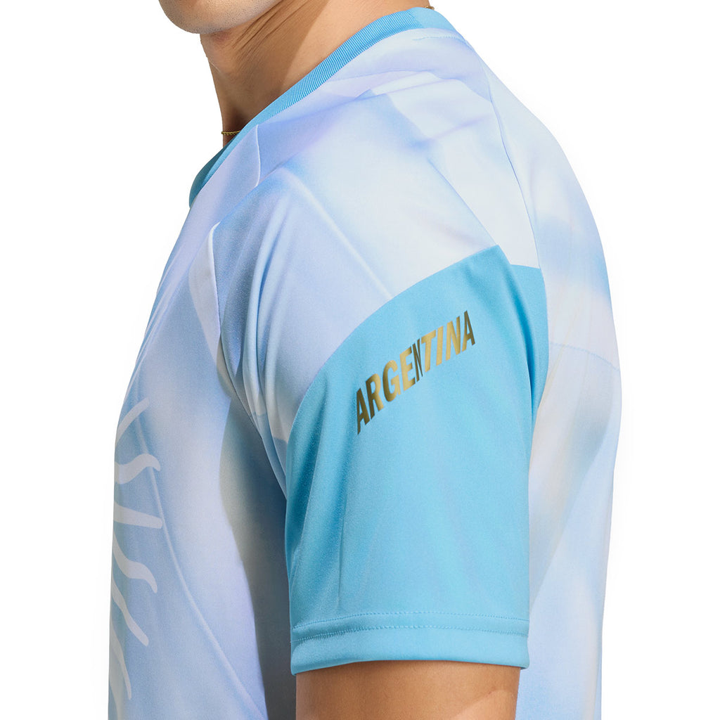 ADIDAS ARGENTINA 2026 MESSI PRE SHIRT - WHITE/LIGHT BLUE