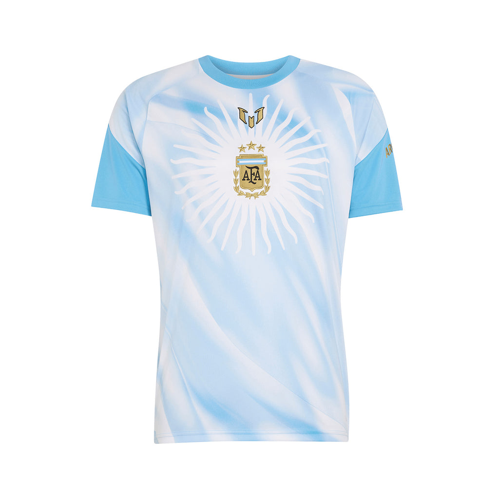 ADIDAS ARGENTINA 2026 MESSI PRE SHIRT - WHITE/LIGHT BLUE