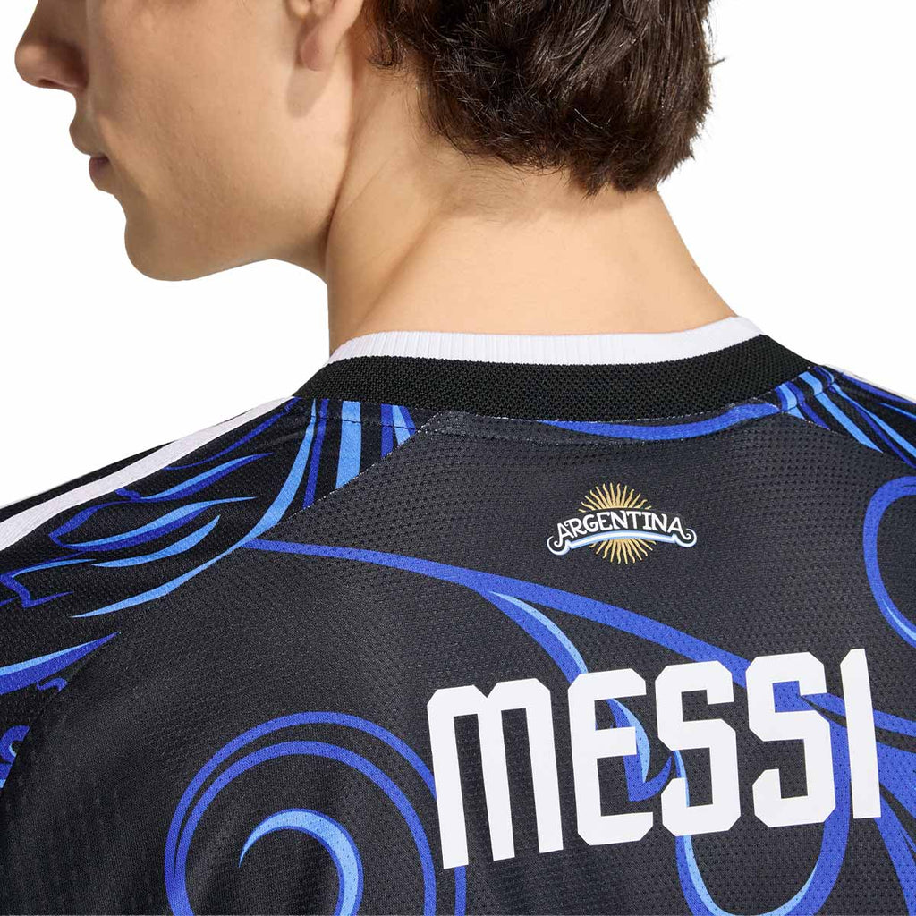ADIDAS ARGENTINA 2026 AWAY PLAYER JERSEY MESSI#10 - BLACK/LUCID BLUE/BLUE BURST