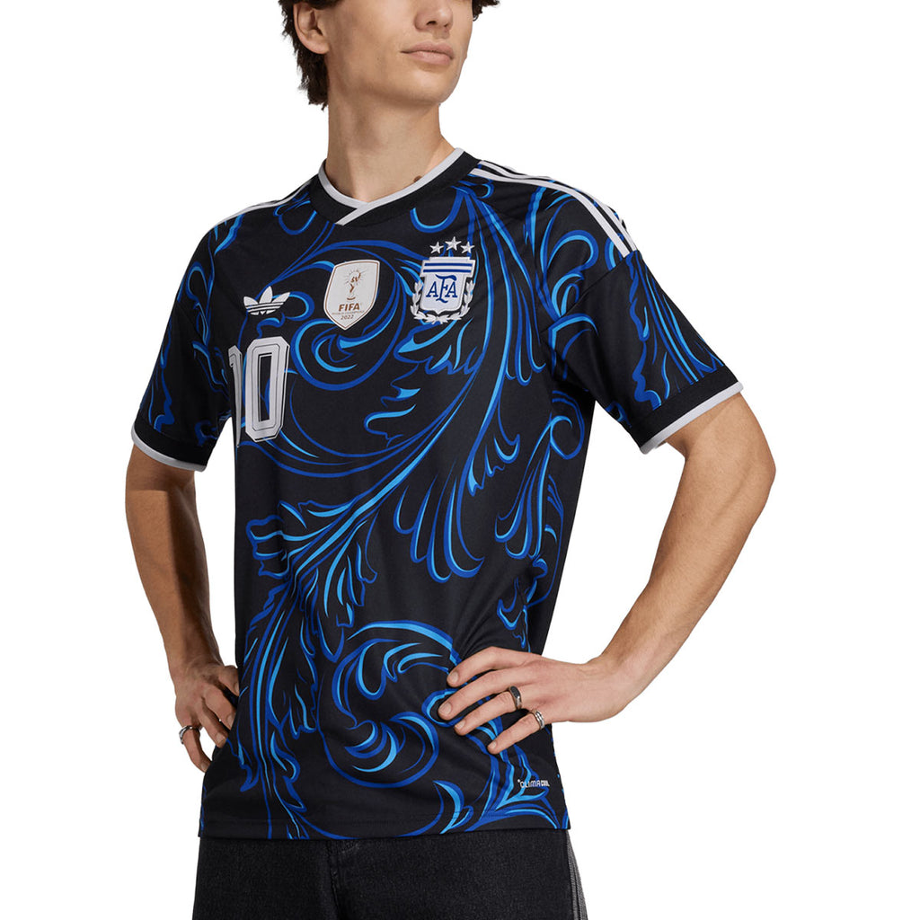 ADIDAS ARGENTINA 2026 AWAY REPLICA JERSEY MESSI#10 - BLACK/LUCID BLUE/BLUE BURST