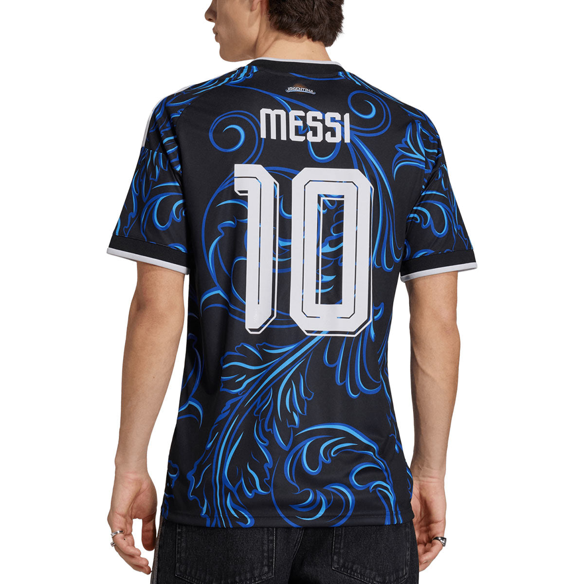 ADIDAS ARGENTINA 2026 AWAY REPLICA JERSEY MESSI#10 - BLACK/LUCID BLUE/BLUE BURST