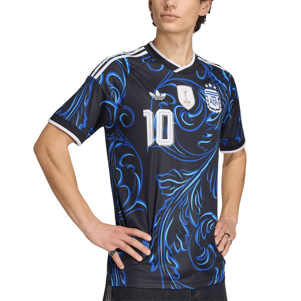 ADIDAS ARGENTINA 2026 AWAY REPLICA JERSEY MESSI#10 - BLACK/LUCID BLUE/BLUE BURST