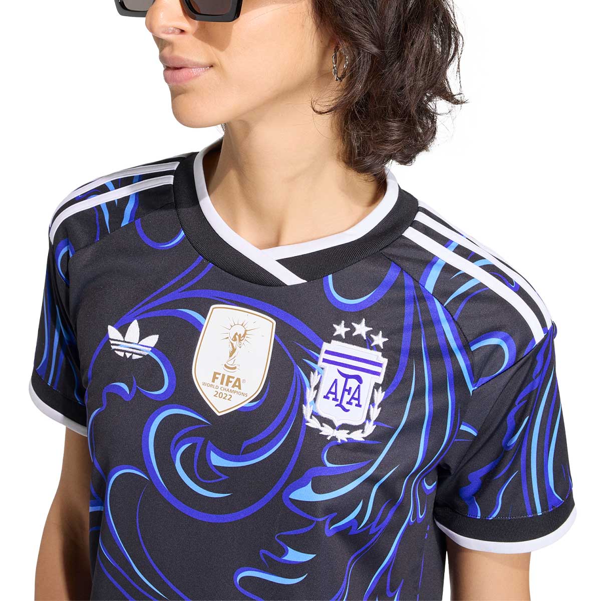 ADIDAS ARGENTINA 2026 AWAY REPLICA WOMEN JERSEY - BLACK/LUCID BLUE/BLUE BURST