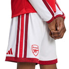 ADIDAS ARSENAL 2026/2027 HOME KIDS SHORTS - WHITE