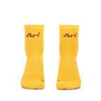 ARI TERRY QTR RUNNING SOCKS - MUSTARD/BROWN/MUSTARD