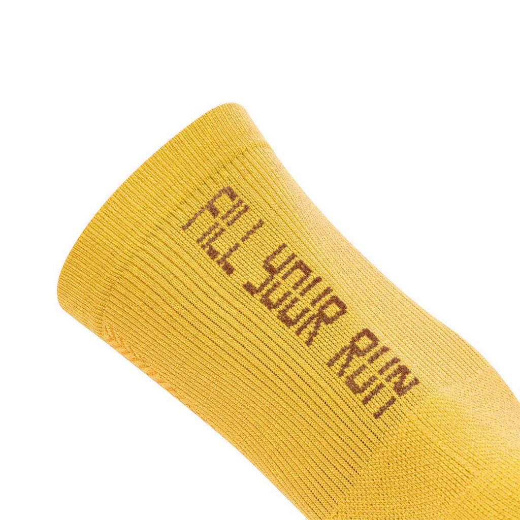 ARI TERRY QTR RUNNING SOCKS - MUSTARD/BROWN/MUSTARD