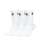 ARI ADEPT RUNNA CREW RUNNING SOCKS 3 PAIRS PACK - WHITE/BLACK/WHITE