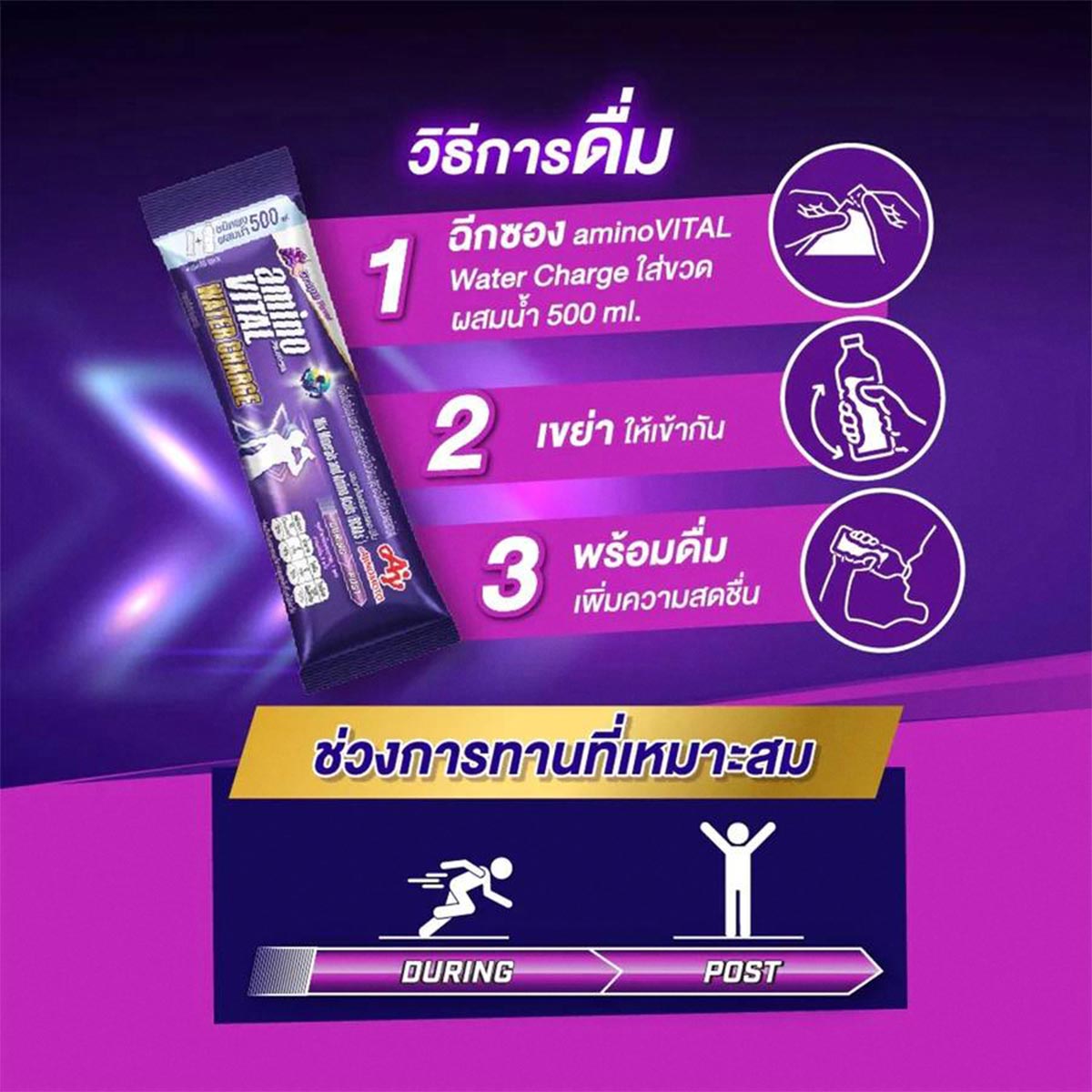 AMINO VITAL WATER CHARGE - GRAPE