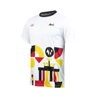 ARI ADEPT BERLIN25 MARATHON GRAPHIC RUNNING TEE - WHITE/YELLOW/BLACK