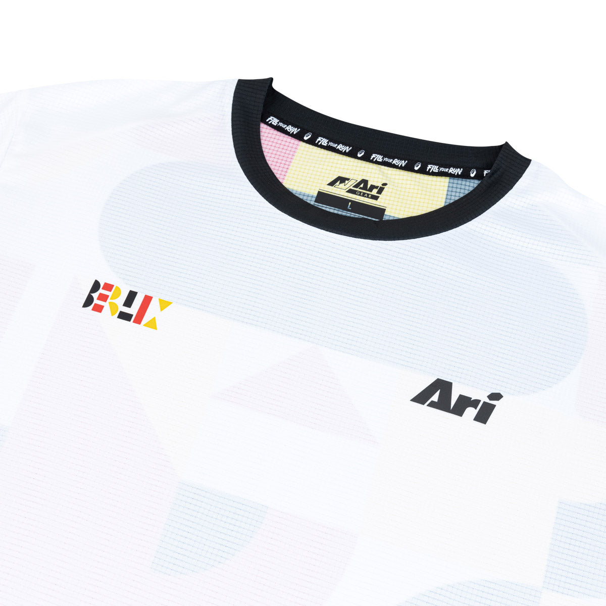 ARI ADEPT BERLIN25 MARATHON GRAPHIC RUNNING TEE - WHITE/YELLOW/BLACK