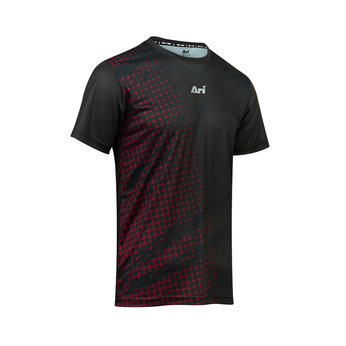 ARI ADEPT BERLIN26 GRAPHIC RUNNING TEE - BLACK/RED/YELLOW
