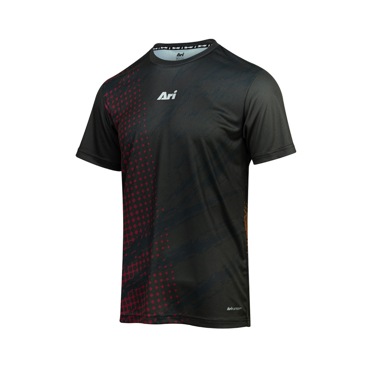 ARI ADEPT BERLIN26 GRAPHIC RUNNING TEE - BLACK/RED/YELLOW