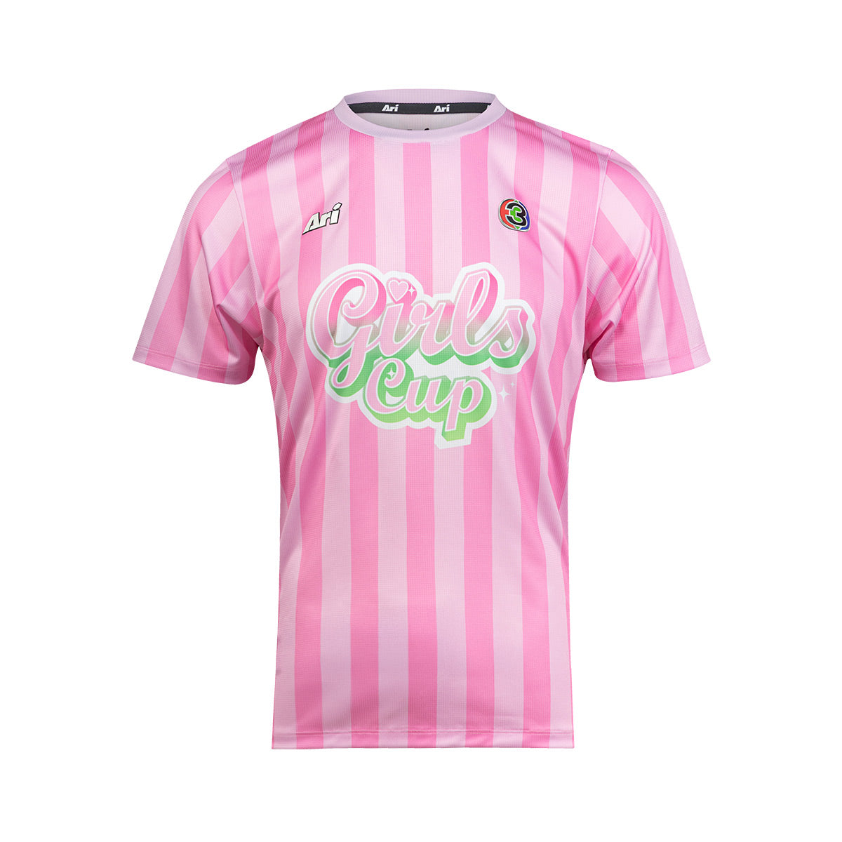 ARI CH3 GIRLS CUP 2026 PEACH FAN JERSEY - PINK/GREEN/WHITE